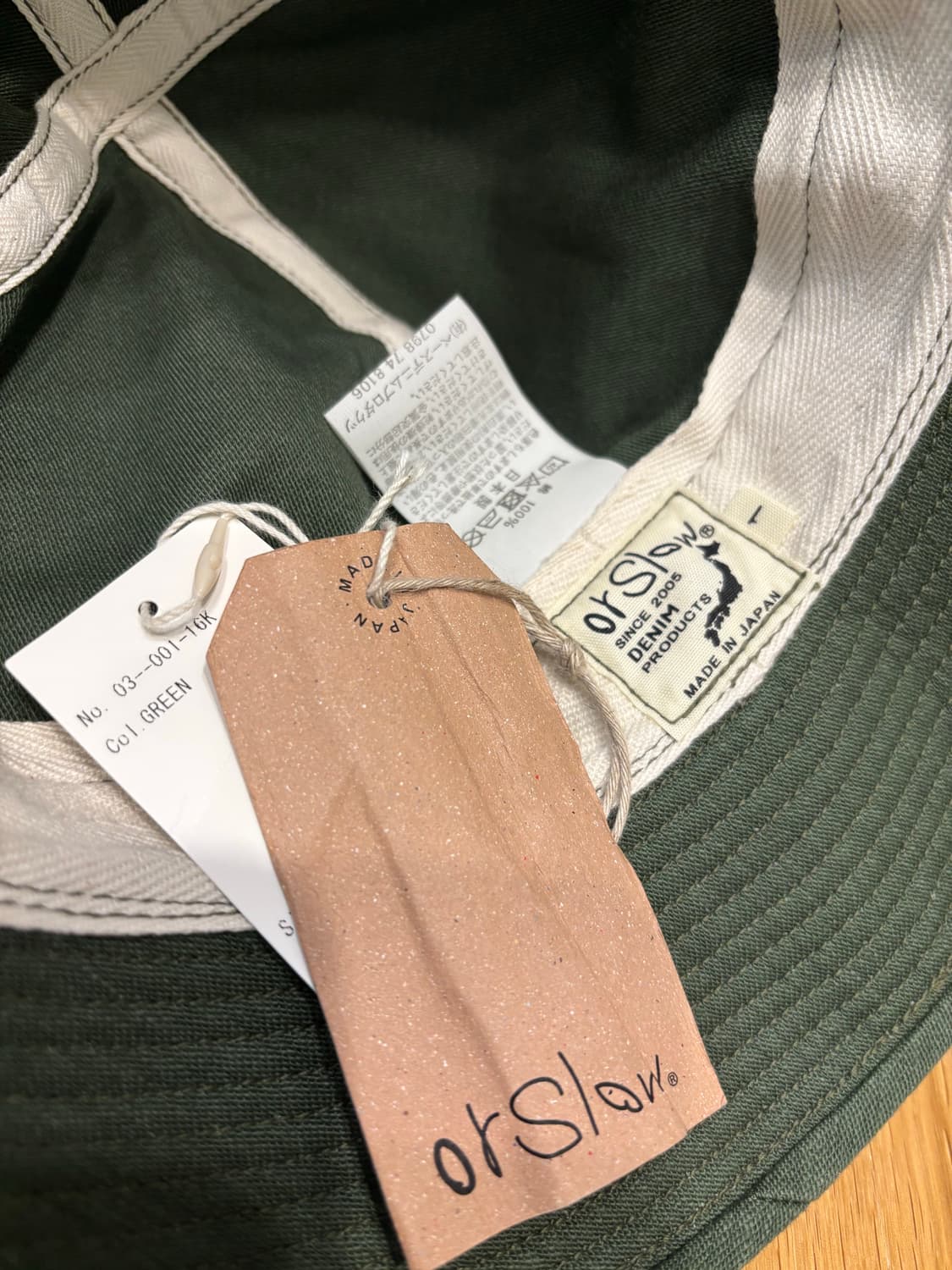 오어슬로우 orSlow US Army 백사틴 버킷햇 상품이미지7