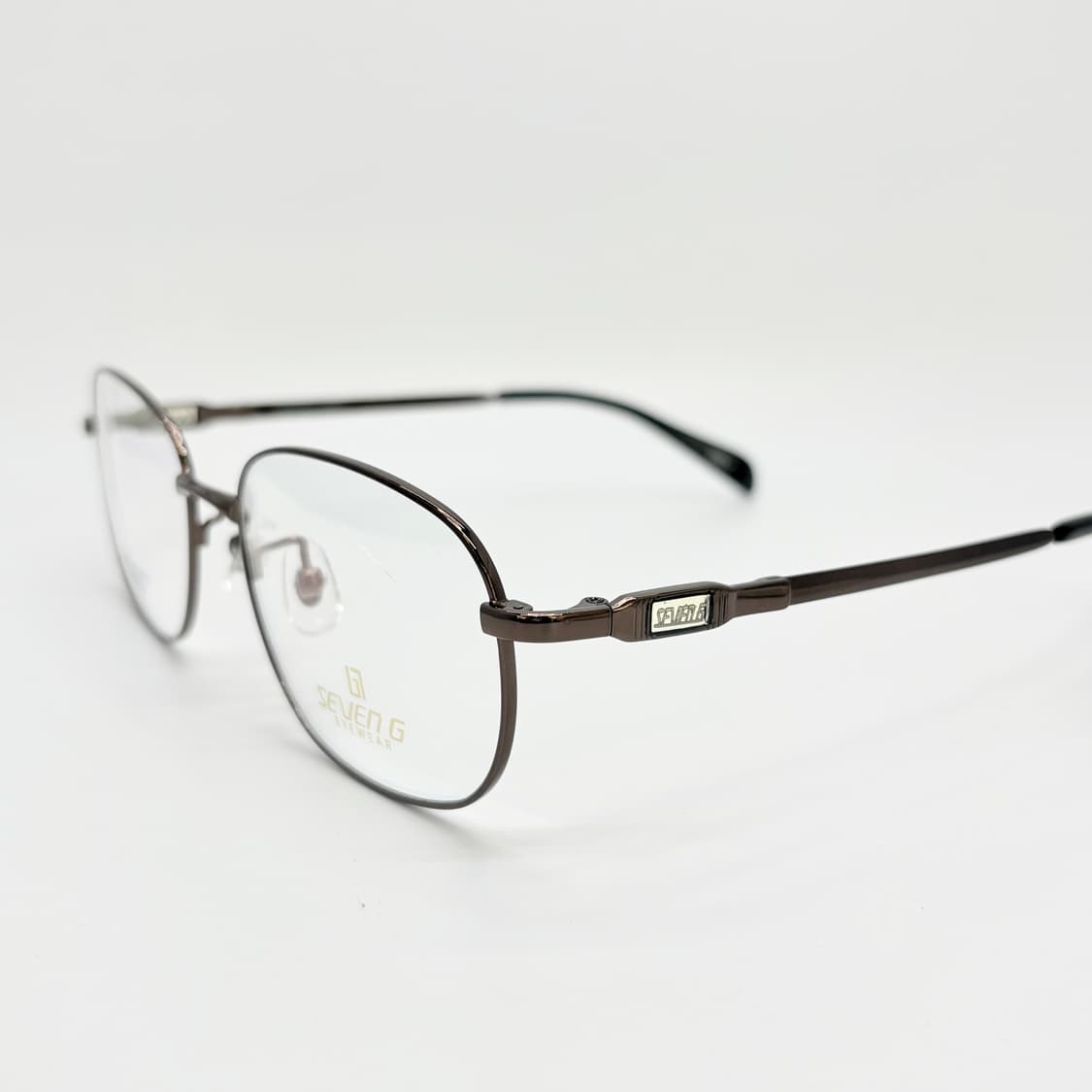 SEVEN G 브라운 스퀘어 메탈테 빈티지안경 상품이미지4