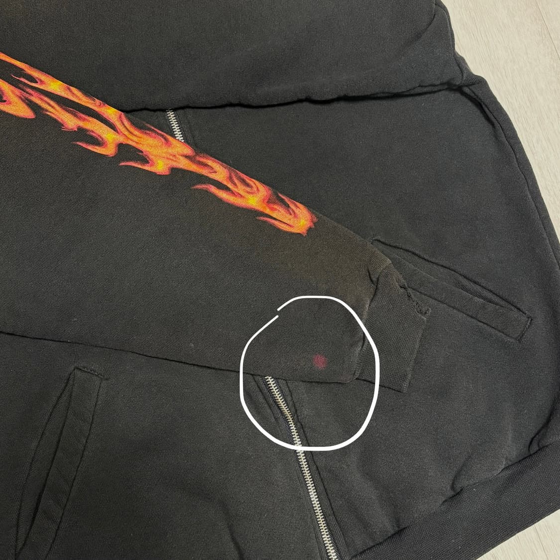 00s 할리 데이비슨 플레임 집업 스웻 블랙 상품이미지8