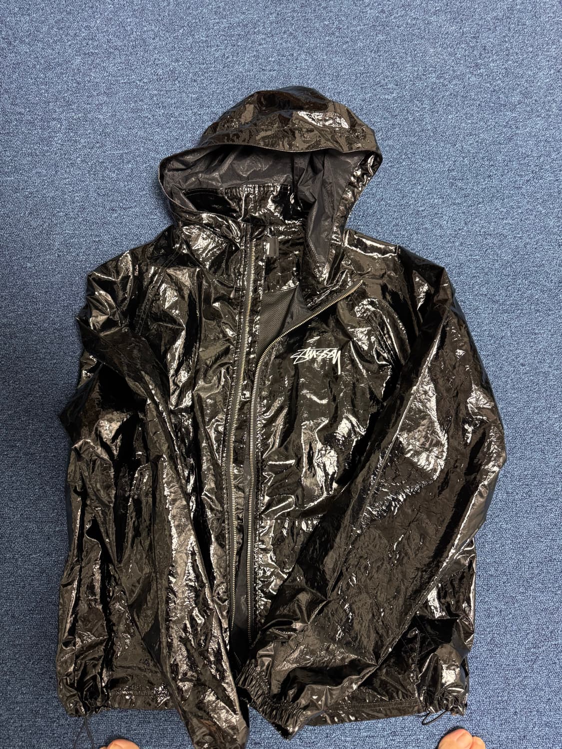 스투시 비치 쉘 코티드 립스탑 블랙 상품이미지2