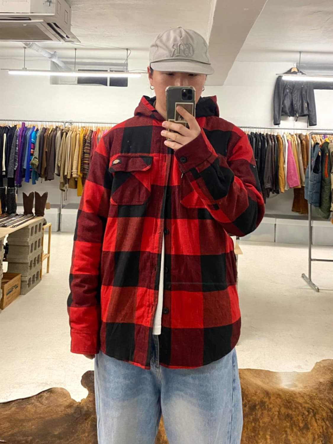 DICKIES ckeck hood jacket 상품이미지2