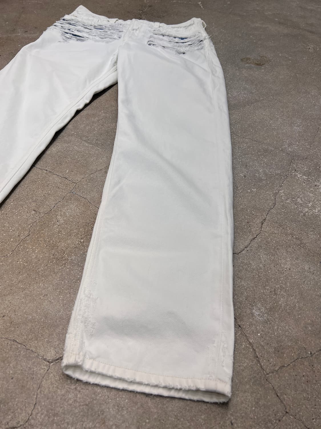 디젤 디스트레스 화이트 데님 상품이미지4