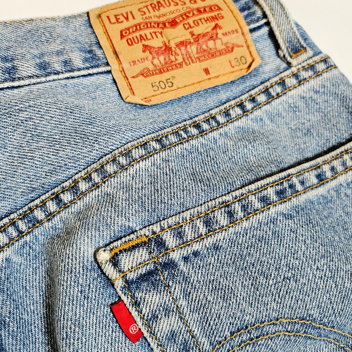 [32X30][리바이스]00's 505 블랭크탭 레귤러 스트레이트 데님 상품이미지8