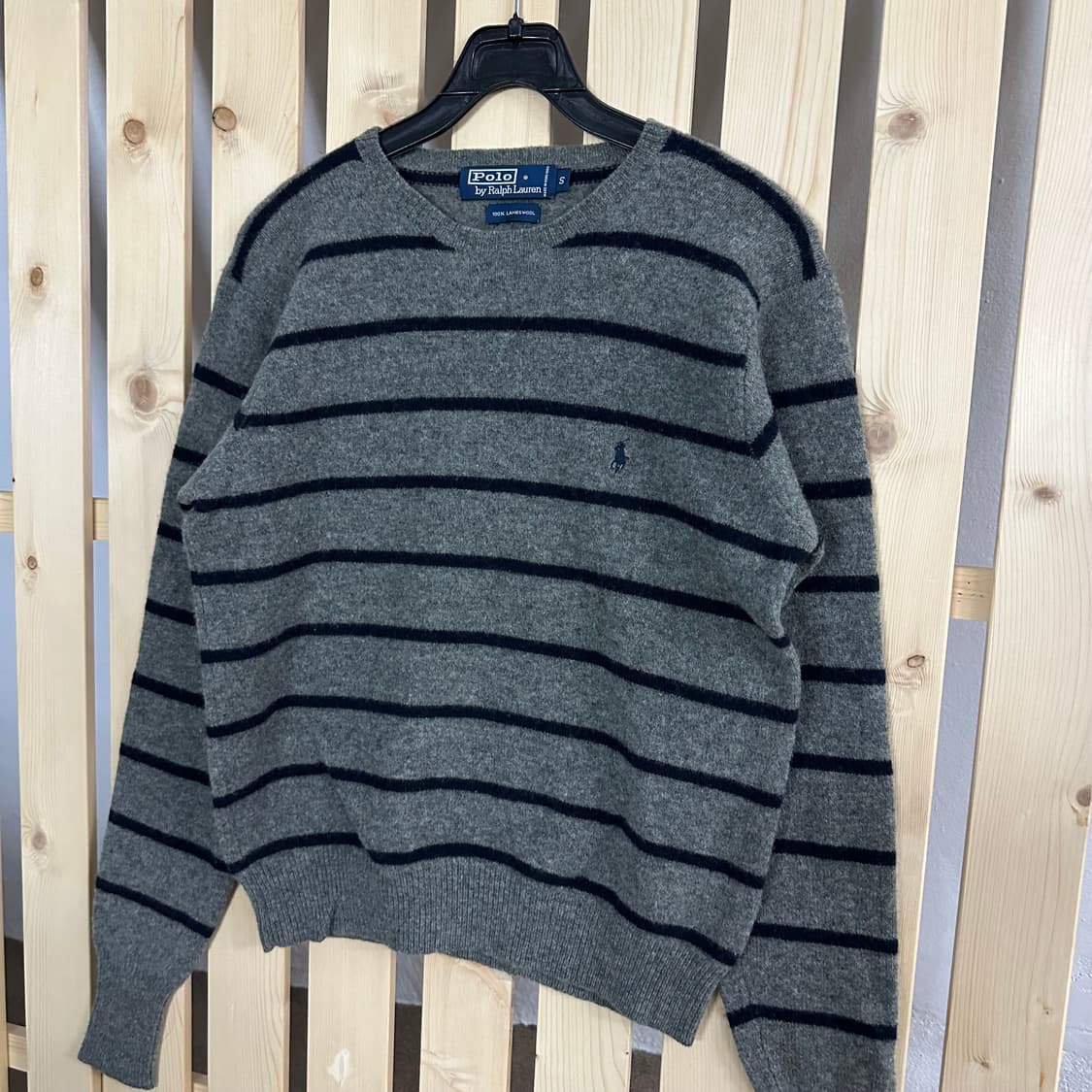(S) 폴로 랄프로렌 그레이 스트라이프 니트 상품이미지2