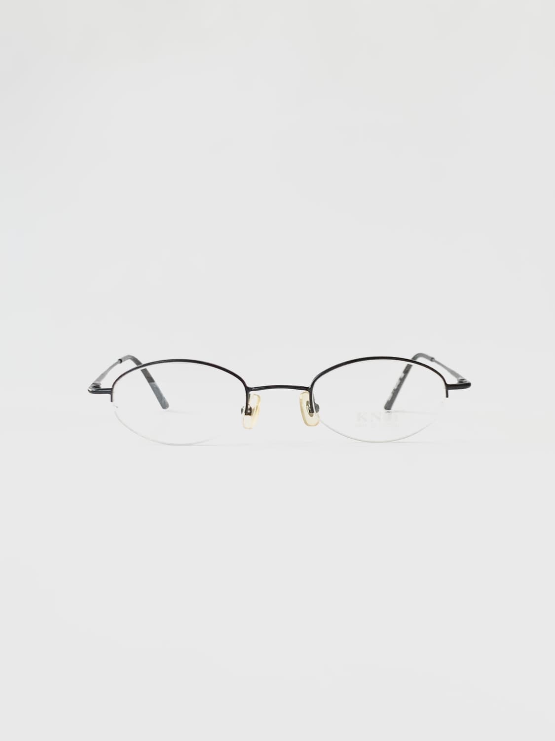 [픽키-641] KNIT 블랙 하프림 안경 오벌 쉐입 데드스탁  상품이미지2