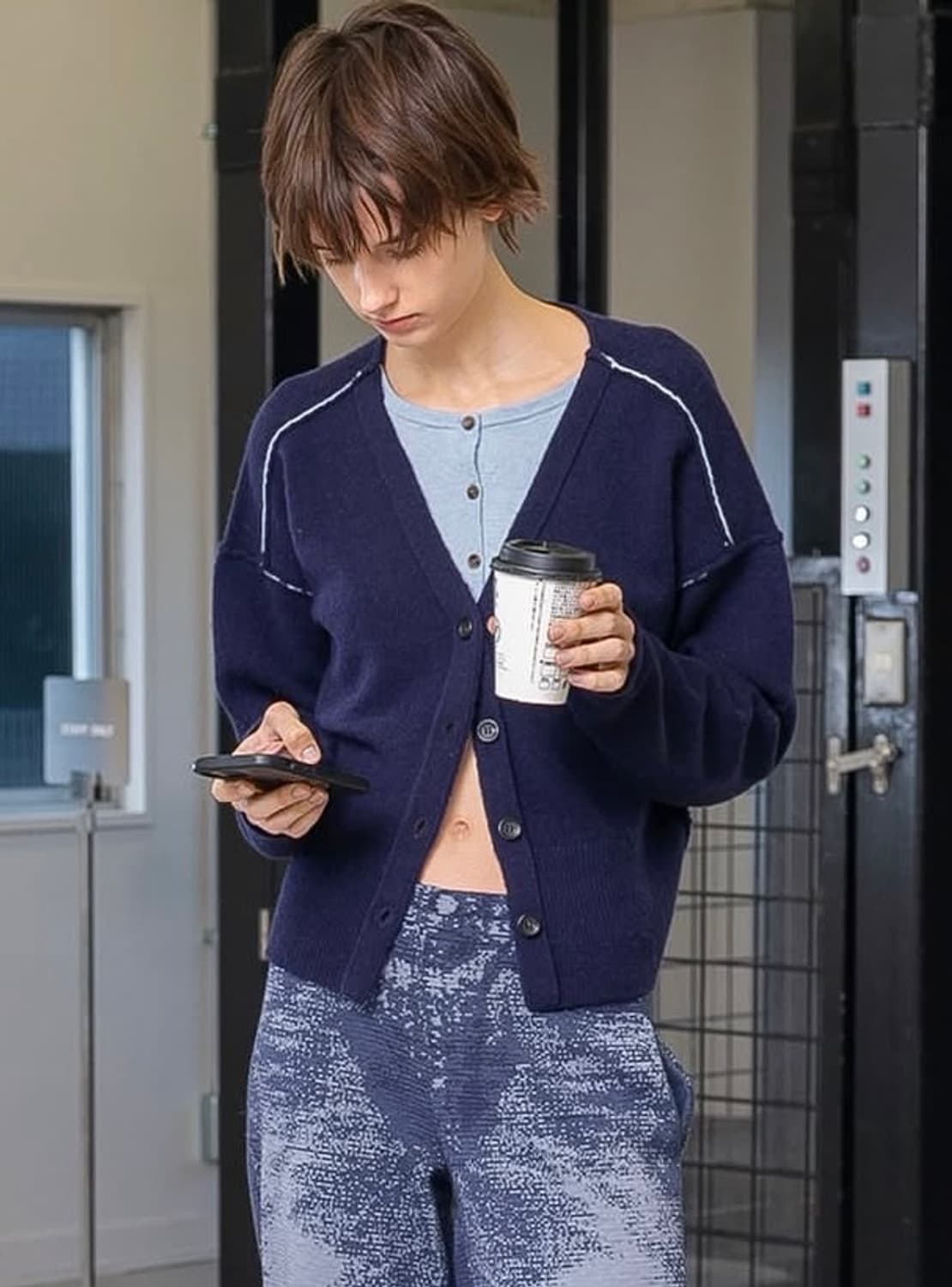 퍼버즈 Perverze Twin layered knit cardigan 상품이미지6