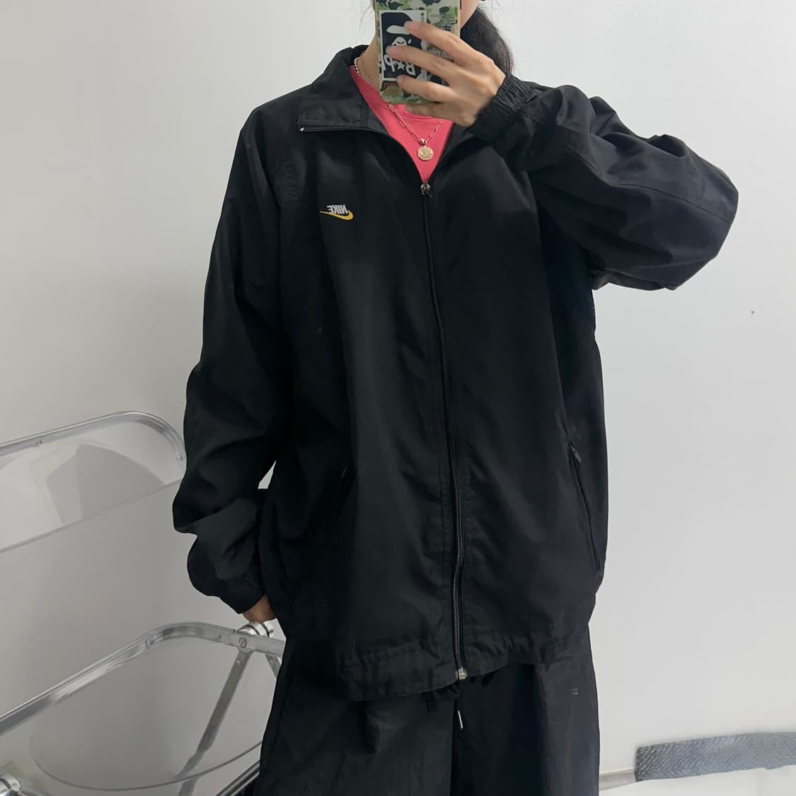 나이키 클럽 로고 올드스쿨 바람막이 상품이미지3