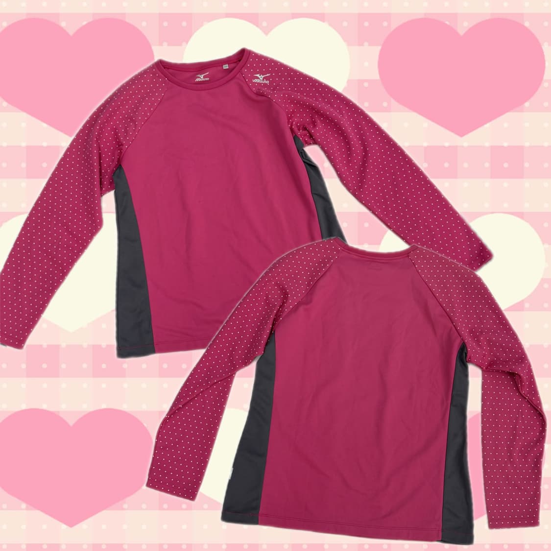 재팬 미즈노 핫핑크 도트 괴짜룩 레이어드 빈티지 스포티 데코라 상품이미지1