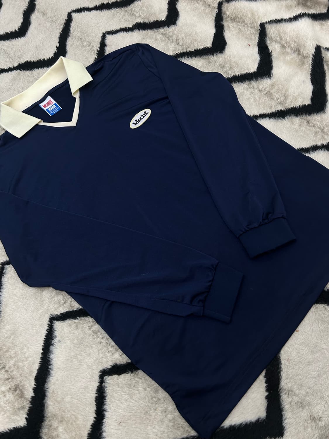 [os]미스치프 라이크라 롱슬리브 져지/네이비 상품이미지1