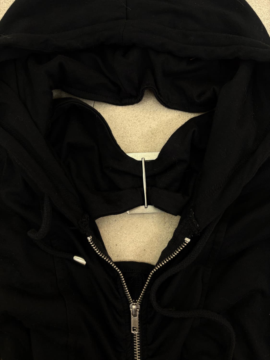 셔링 백포인트 투웨이 후드집업 상품이미지4