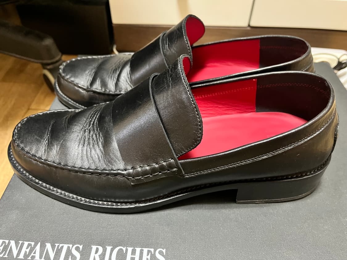 앙팡리쉬데프리메 erd 레더 페니로퍼 블랙 41 판매 상품이미지3