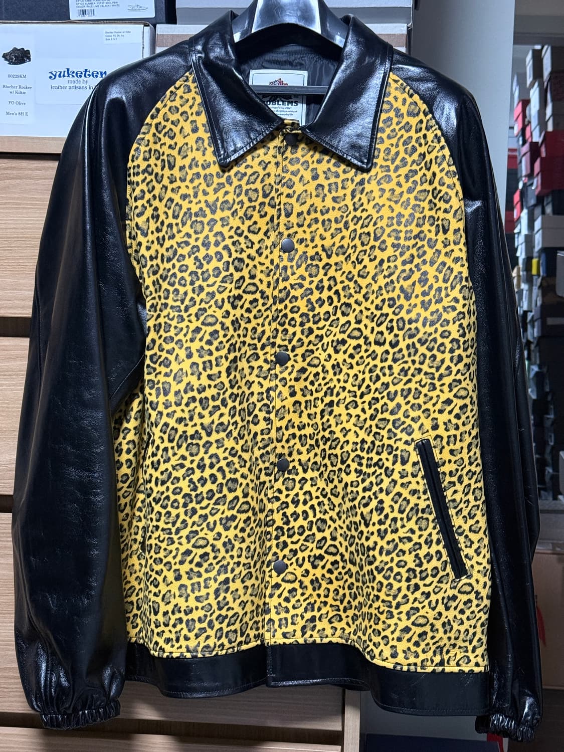 샌드파이퍼 레오파드 레더 코치 자켓 상품이미지1