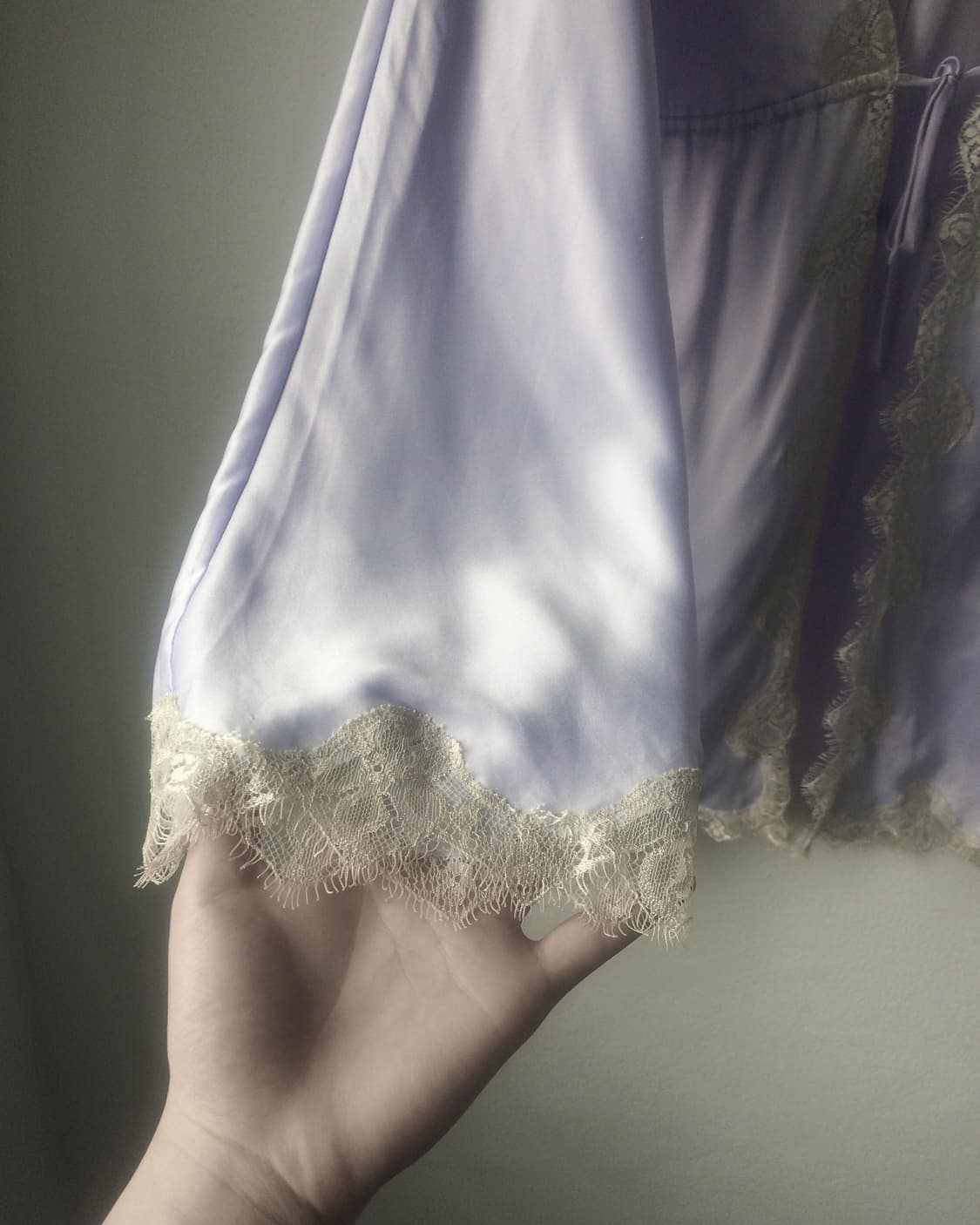 Lace trimming slip cardigan 상품이미지5