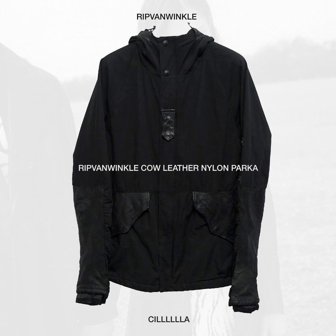 [3] RIPVANWINKLE 립반윙클 카우레더 나일론 파카 상품이미지1
