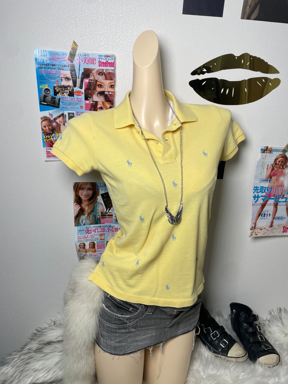Polo 연노랑 민트 반팔 카라티 상품이미지1