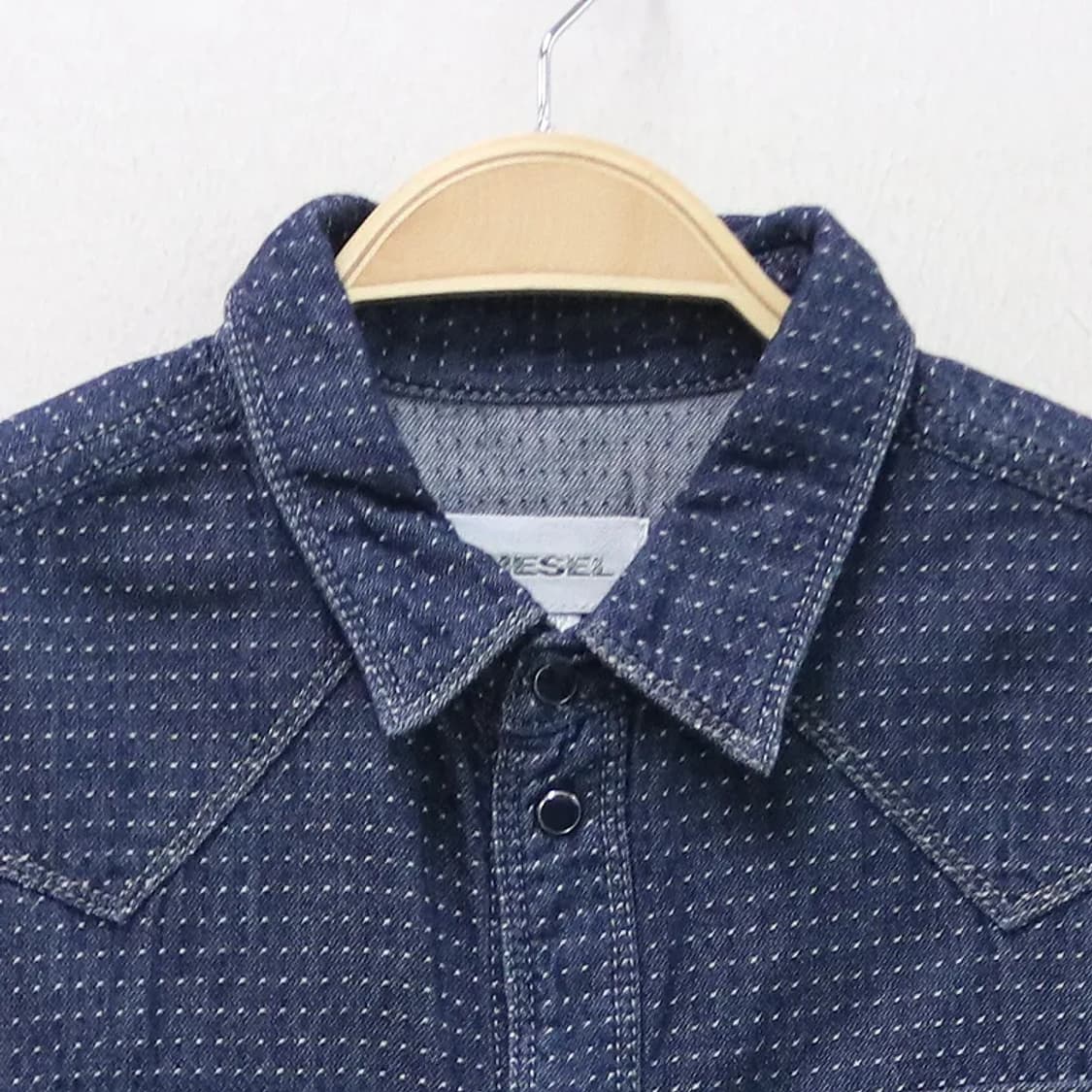 디젤 데님 도트 셔츠 65016 상품이미지5