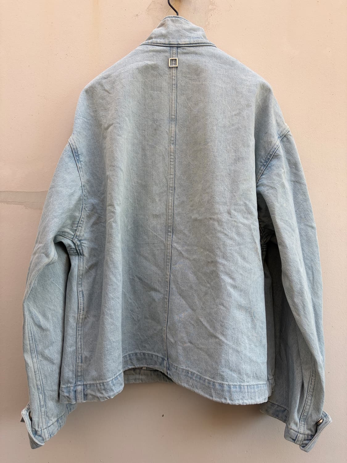 우영미 23ss 하이넥 연청 데님 자켓 블루종 MA-1 봄버  WOOYO 상품이미지3