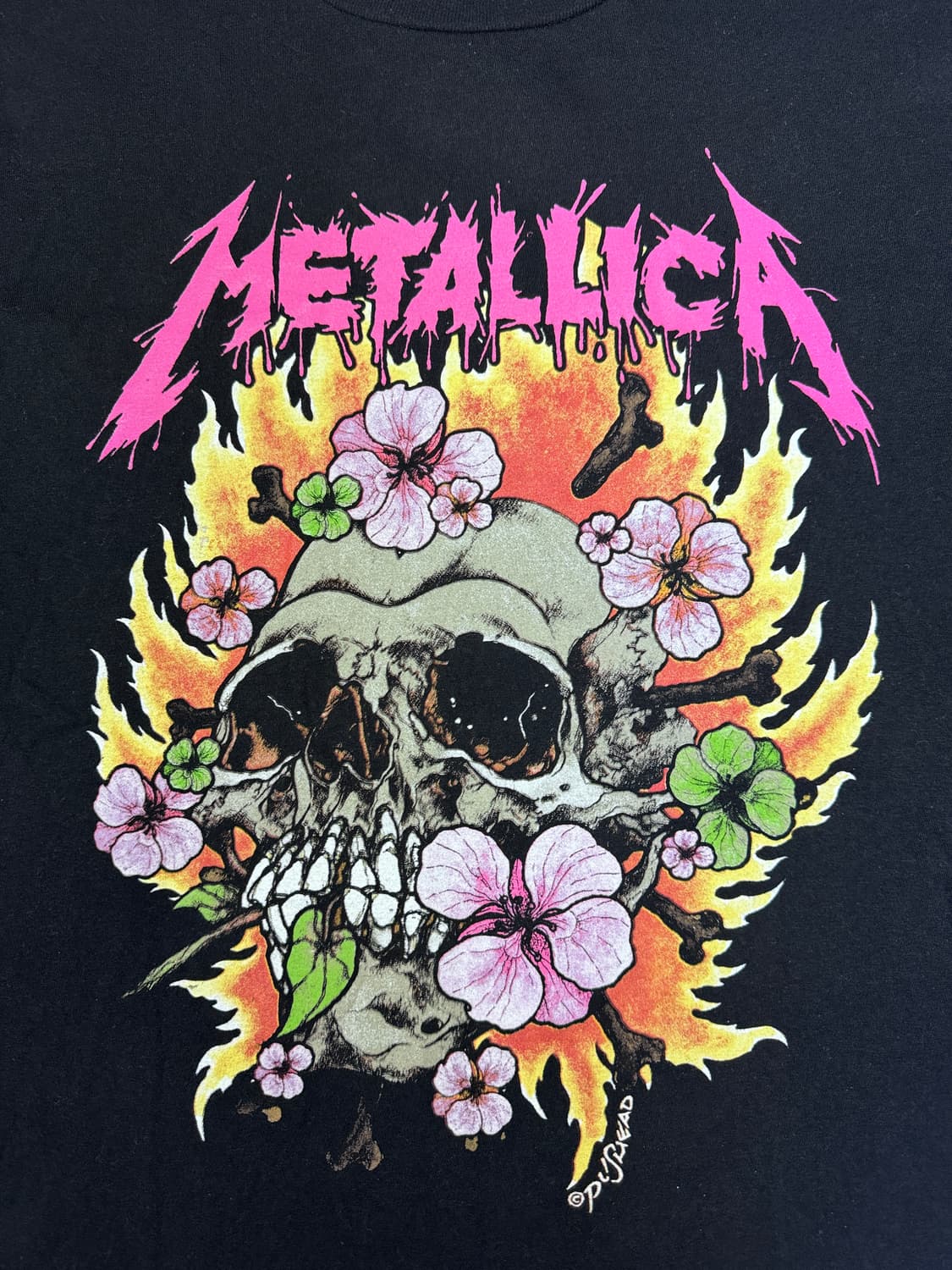 빈티지 메탈리카 METALLICA PUSHEAD FLAMING SKULL 상품이미지2