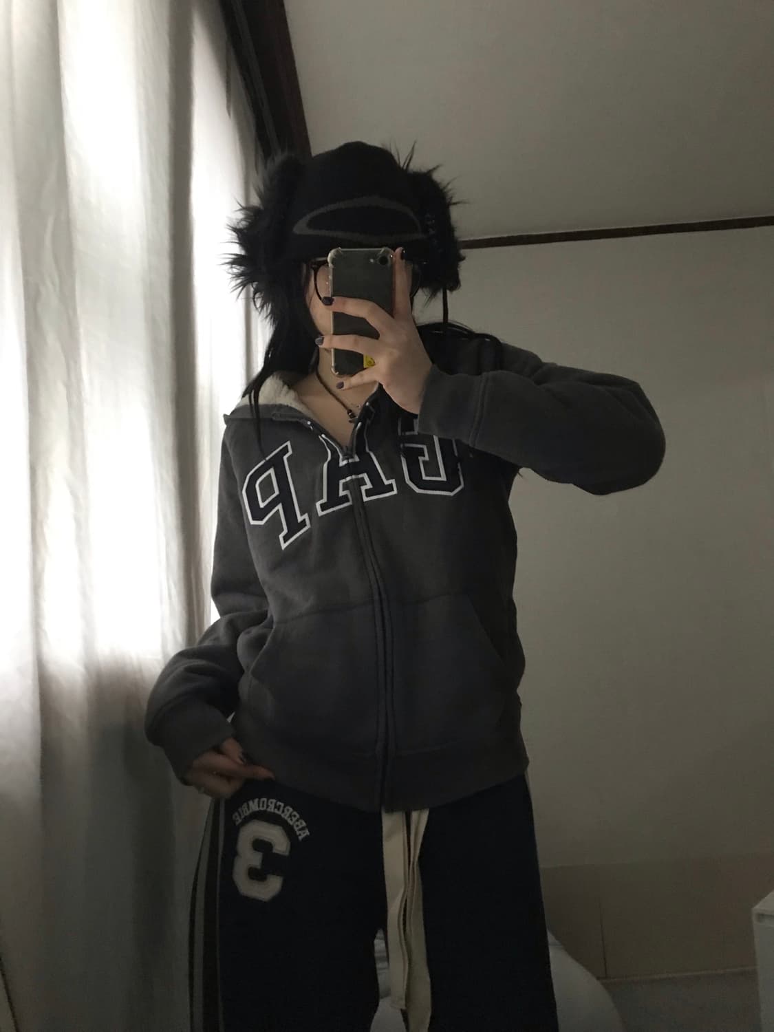 갭 그레이 퍼후드집업 상품이미지3