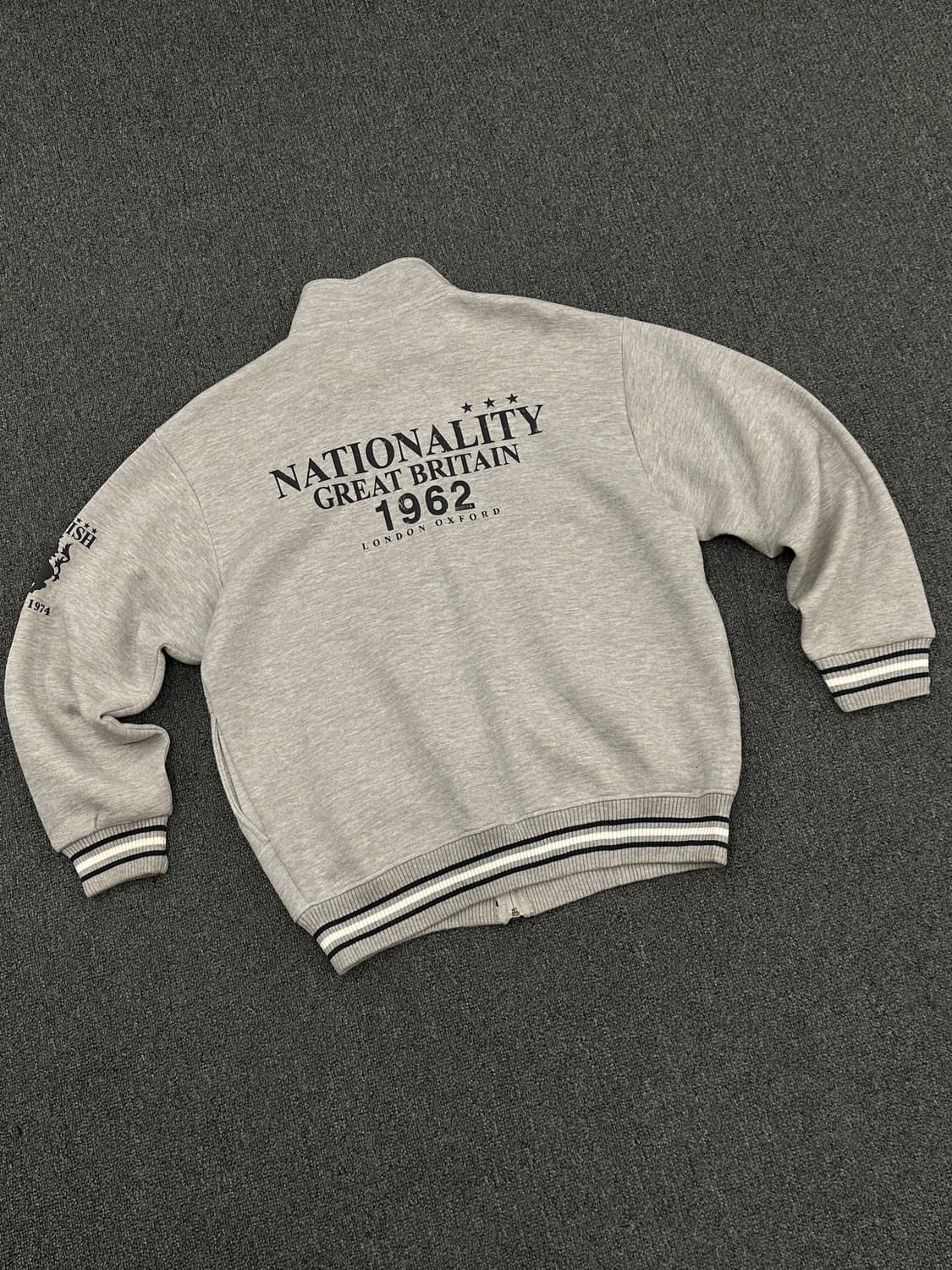 LL)DINA BIRD 빈티지 패치 그레이 트랙탑 져지 상품이미지2