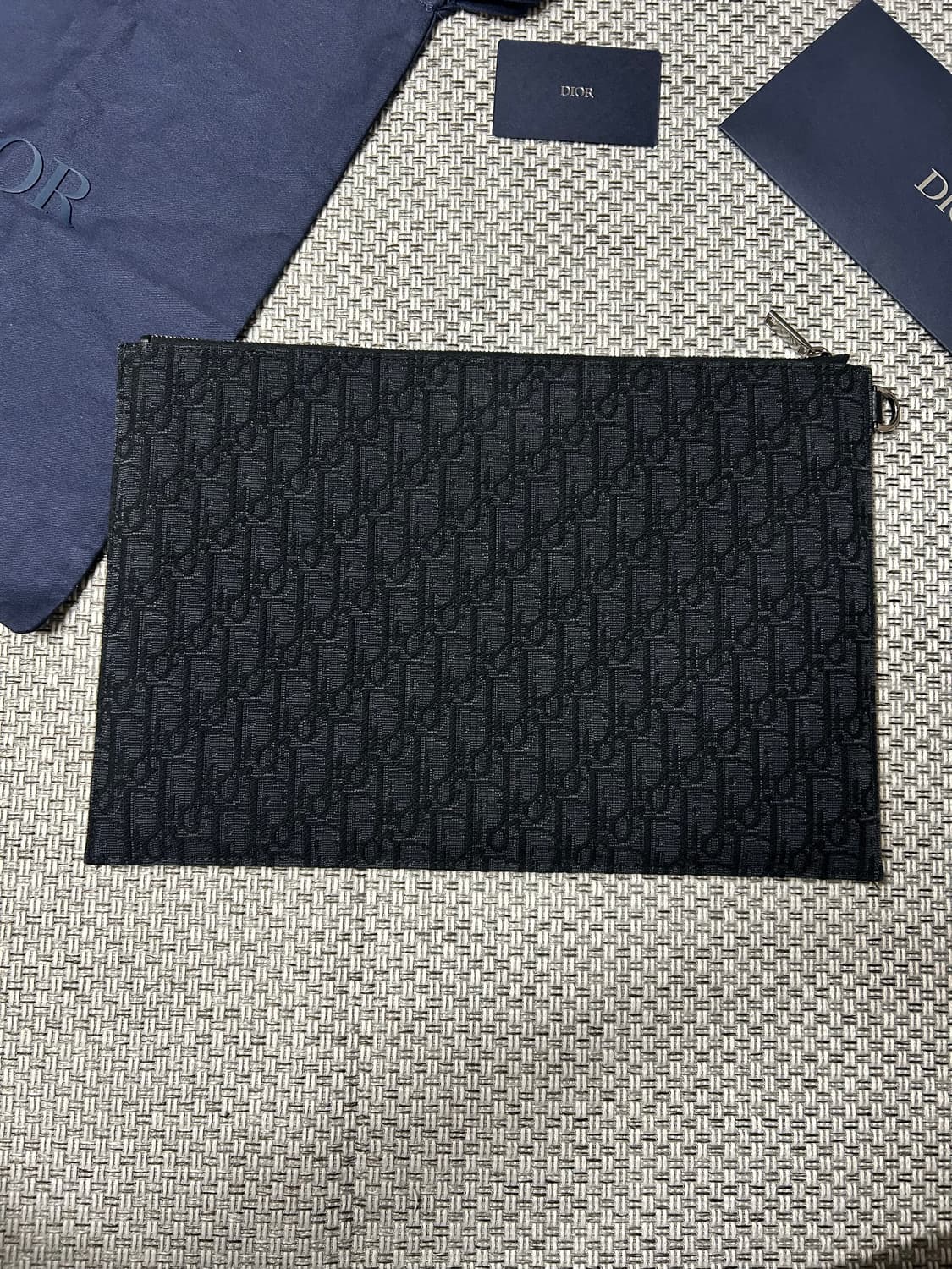 [공홈/새상품급] 디올 오블리크 자카드 파우치 클러치 A4 블랙 상품이미지3