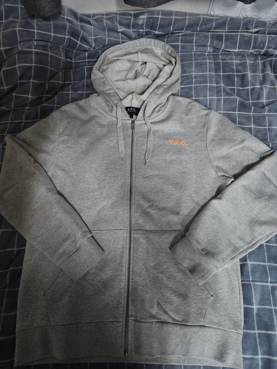 A.P.C. 멜란지 그레이 후드 집업 상품이미지1