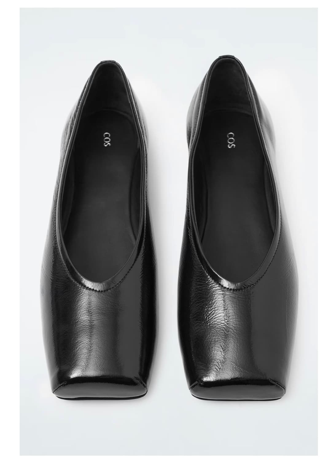 코스 스퀘어 토 발레 플랫 블랙 40 상품이미지1