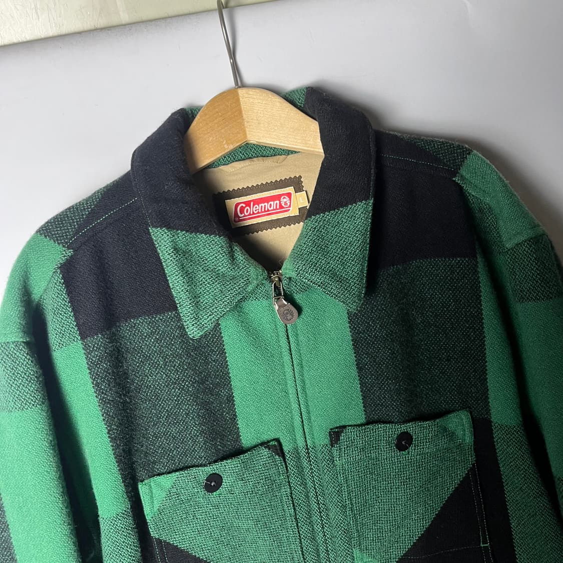 [Coleman] 콜맨 재팬 그린 버팔로 체크 울자켓 상품이미지3