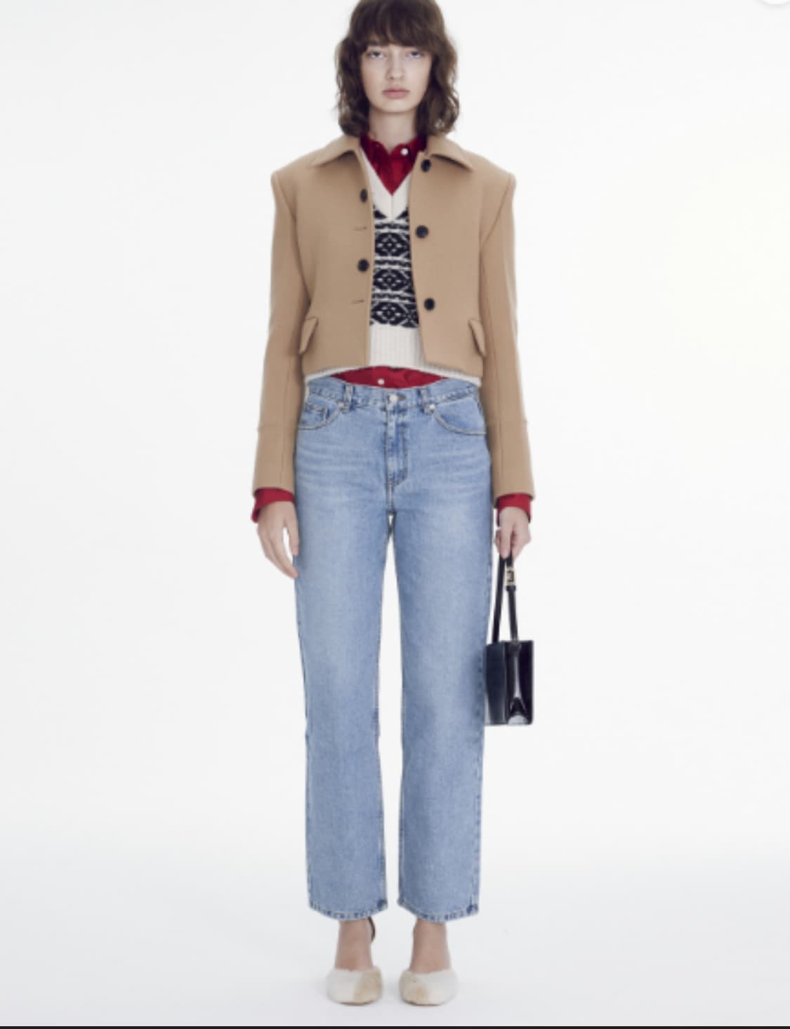 렉토 베이지 크롭 자켓 상품이미지3