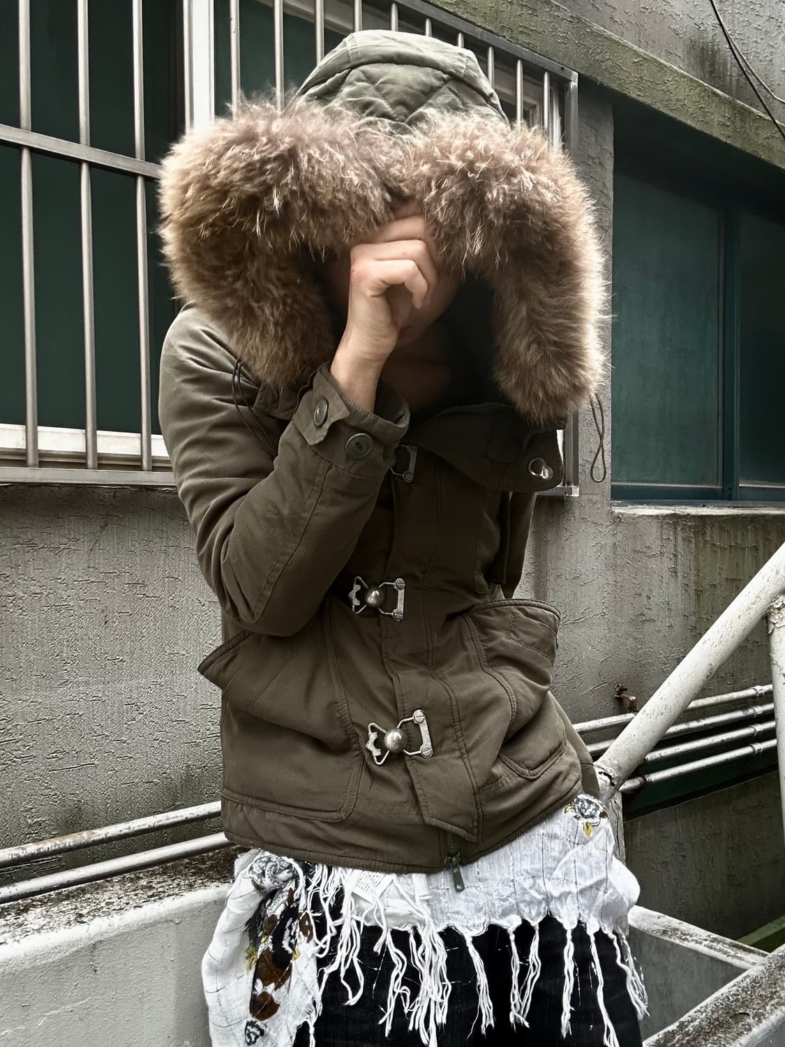 **archive** 2000s SLY racoon fur khaki j 상품이미지1