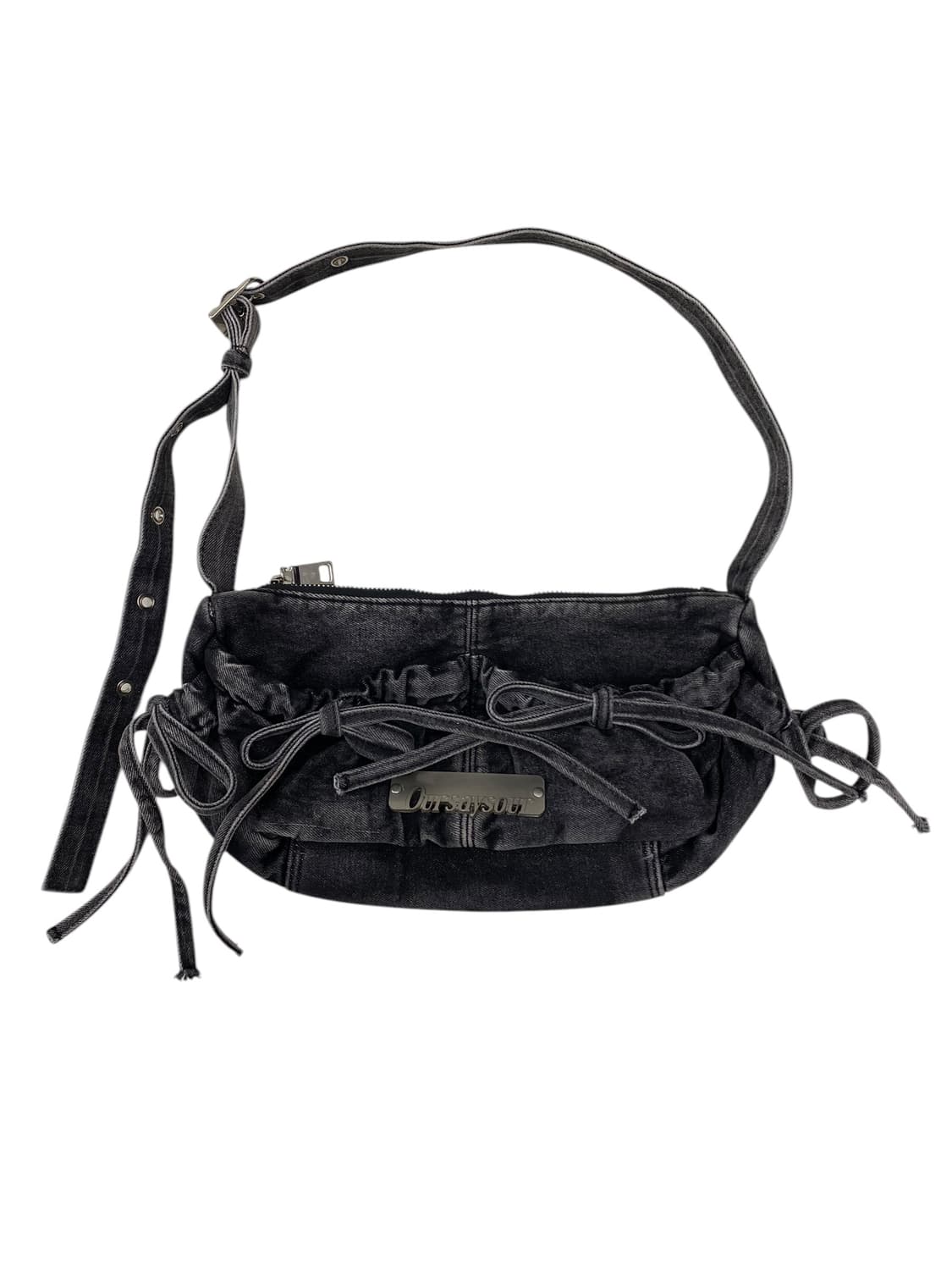 oursaysour 아워세이아워 흑층 데님 리본백 상품이미지1
