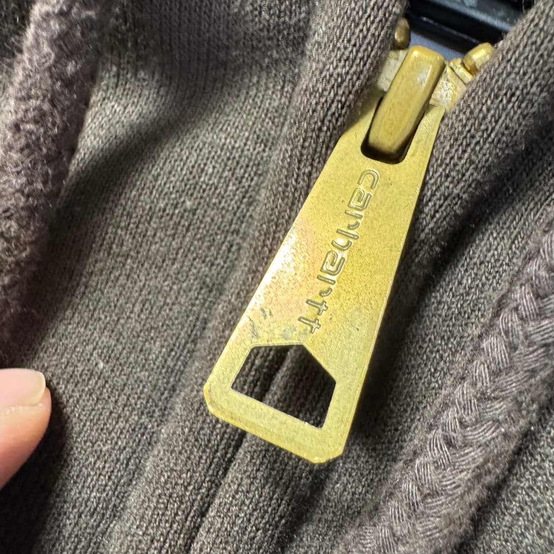 칼하트 써멀 딥브라운 후드집업 상품이미지2