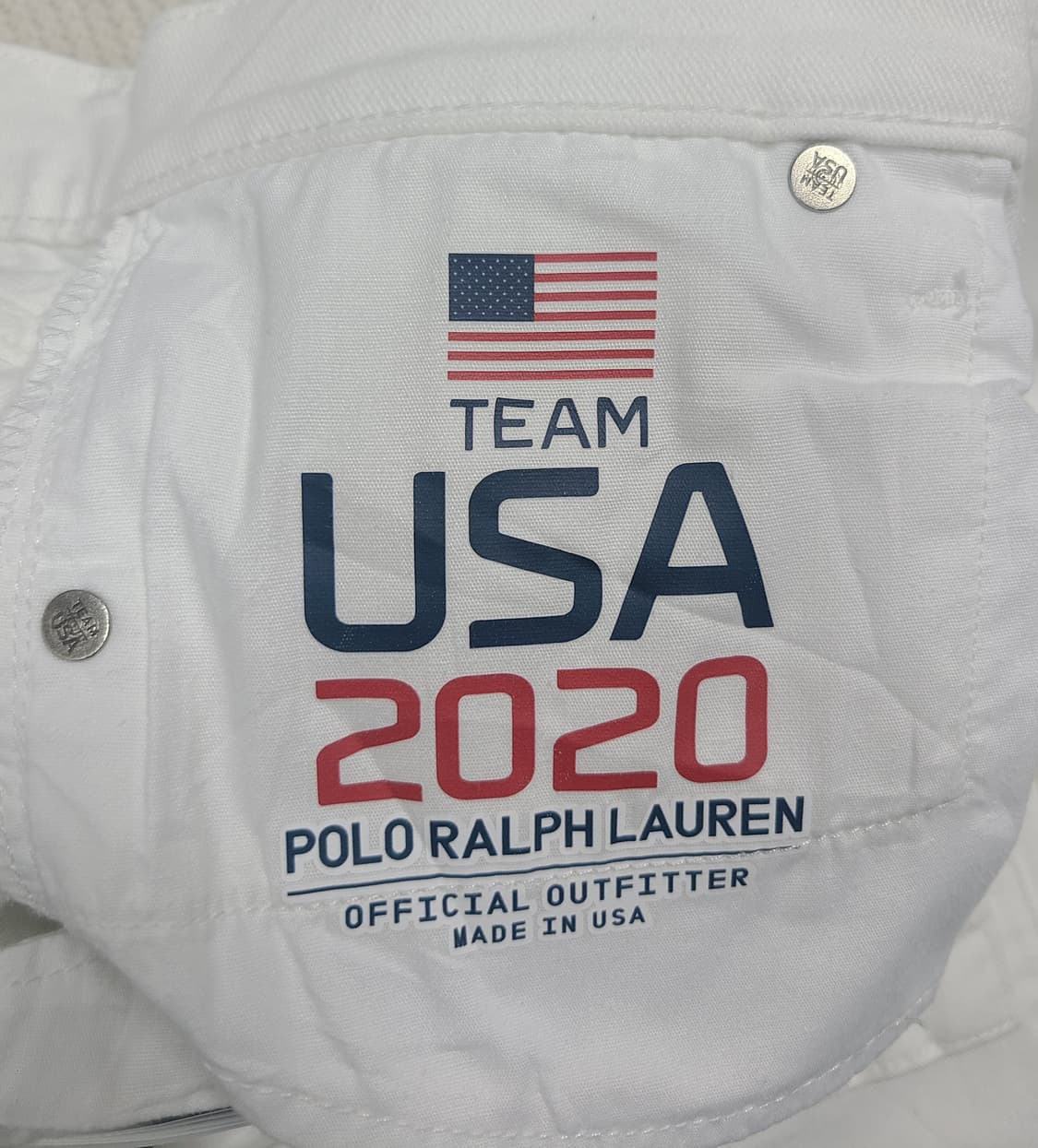 폴로 랄프로렌 x TEAM USA 2020 올림픽 White jeans 상품이미지5