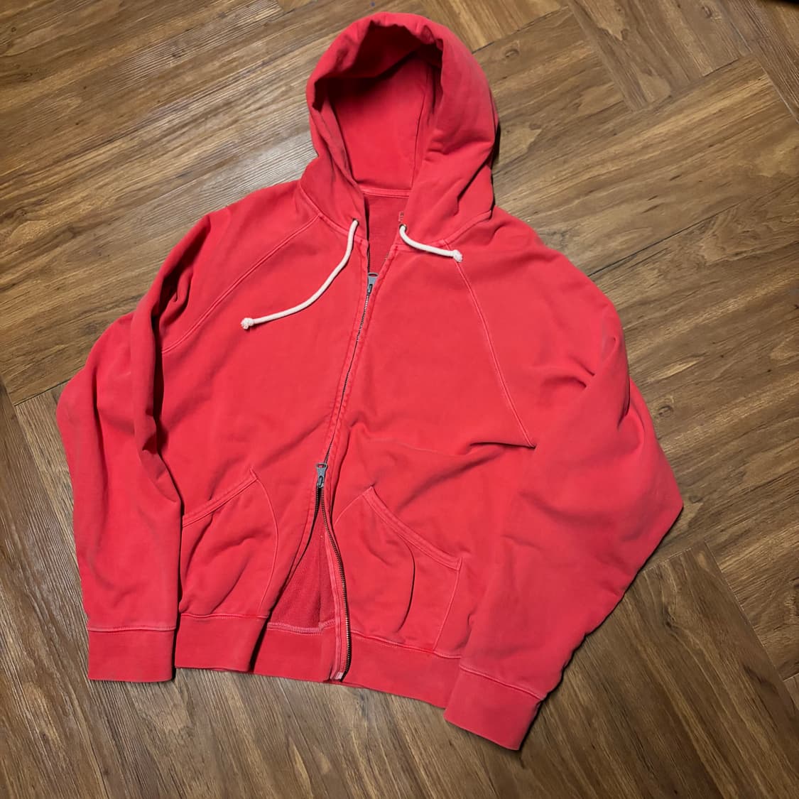 BEHEAVYER ZIP UP HOODIE RED 상품이미지6