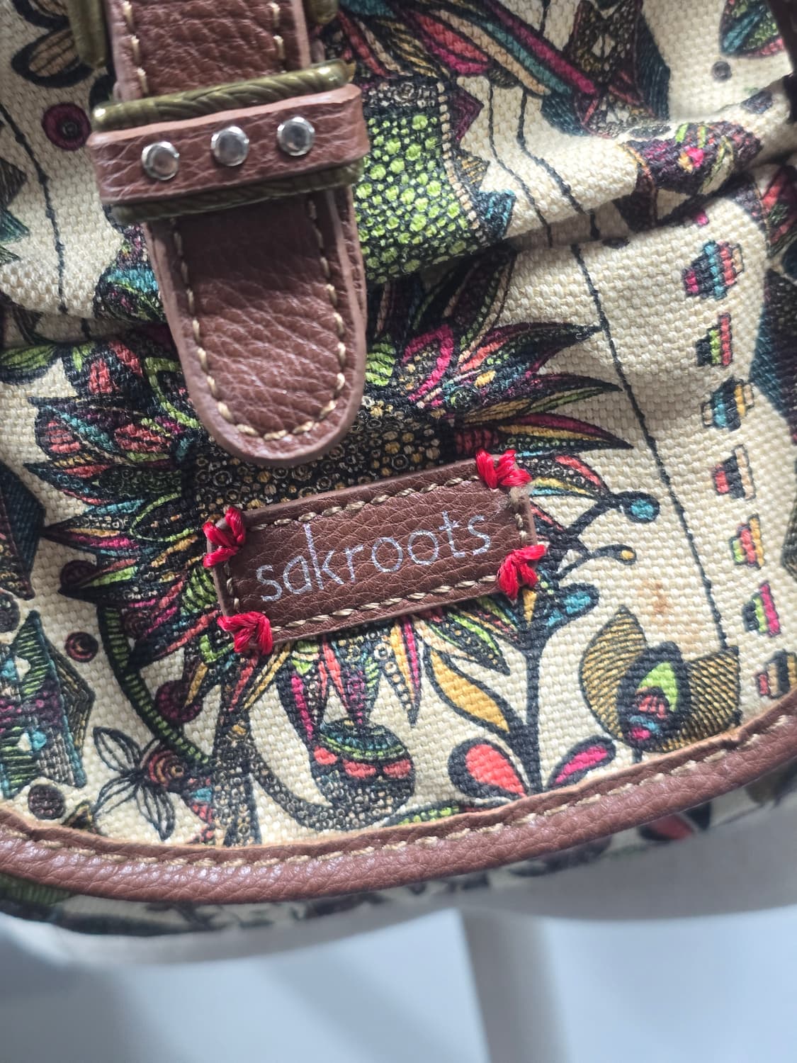 Sakroots oriental cloth leather backpack 상품이미지3