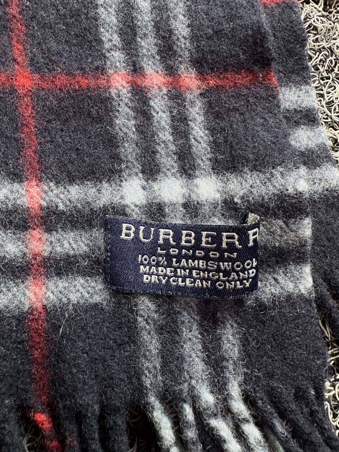 버버리 노바체크 네이비 램스울 머플러 3127 상품이미지4