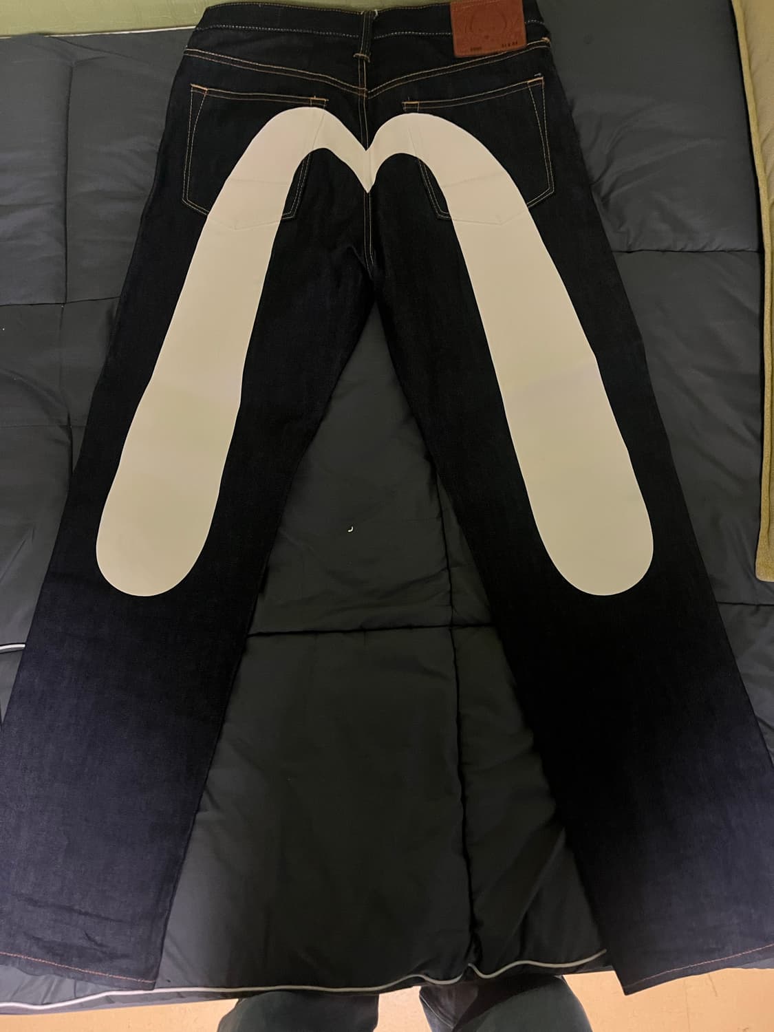 Evisu 다이콕 프린트 배기 진 34 에비수 상품이미지1