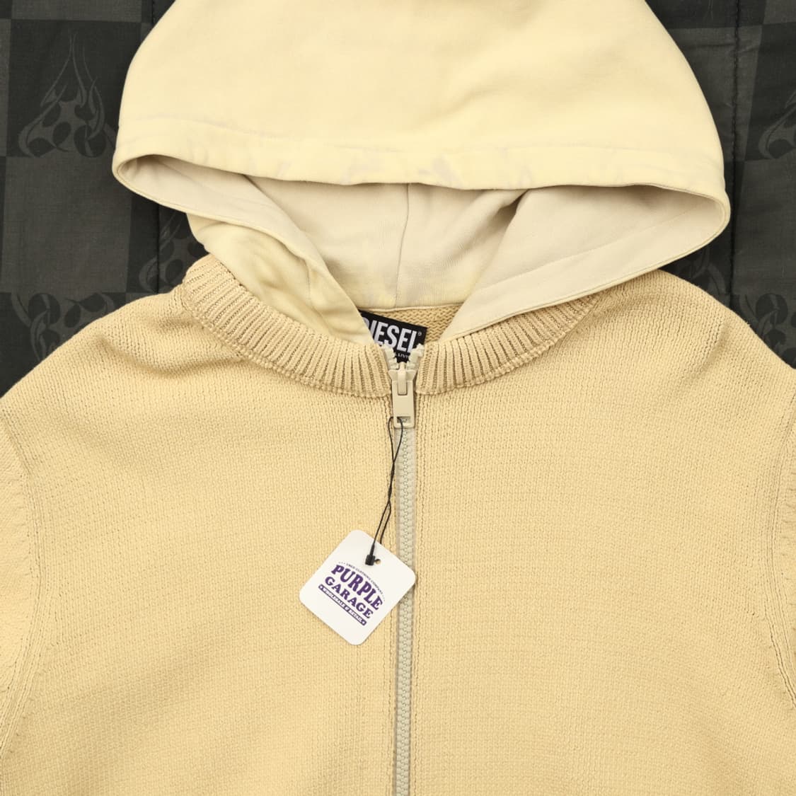 디젤 베이지 스웨터 니트 집업 L B19 상품이미지2