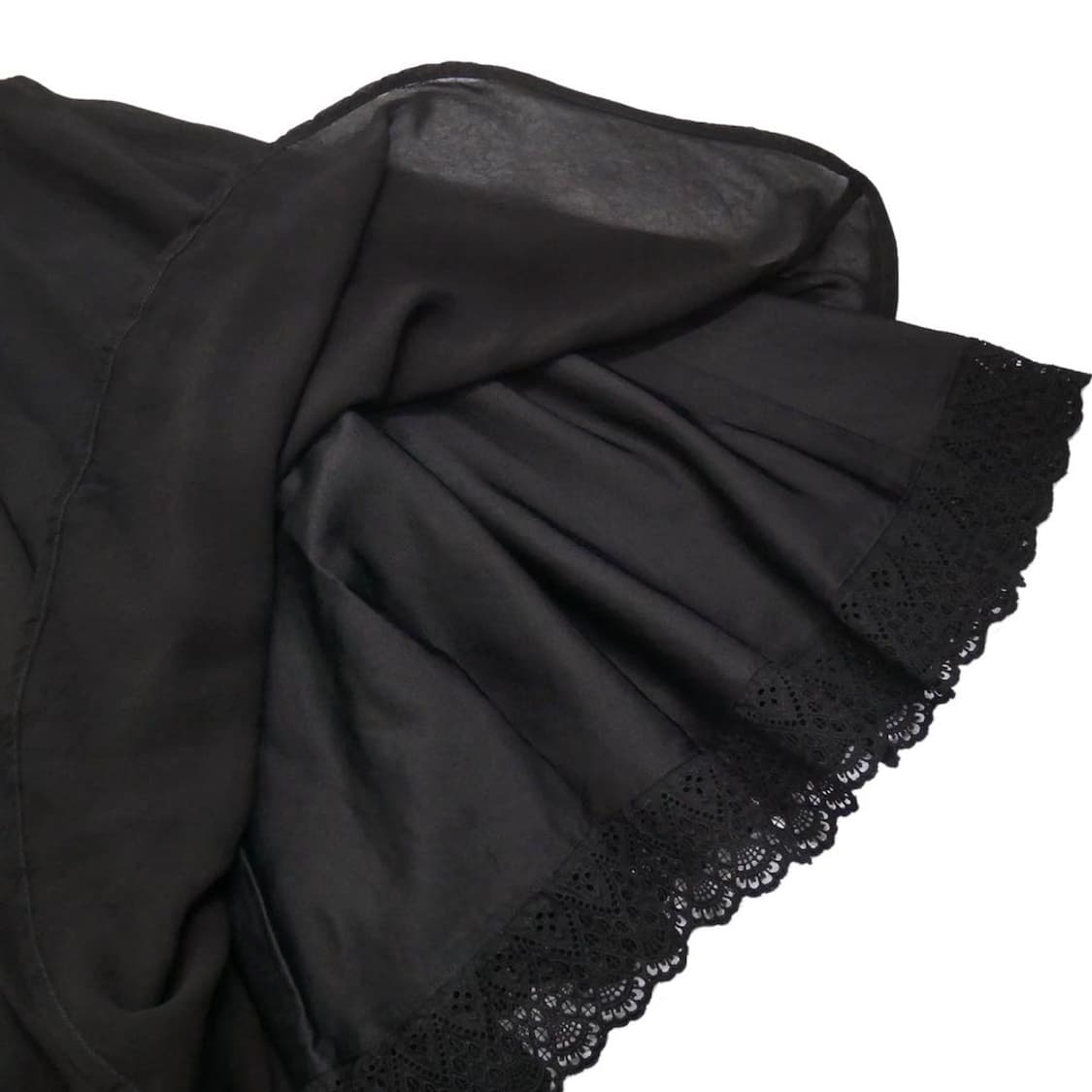 요지 야마모토 코튼 레이스 롱스커트 상품이미지7