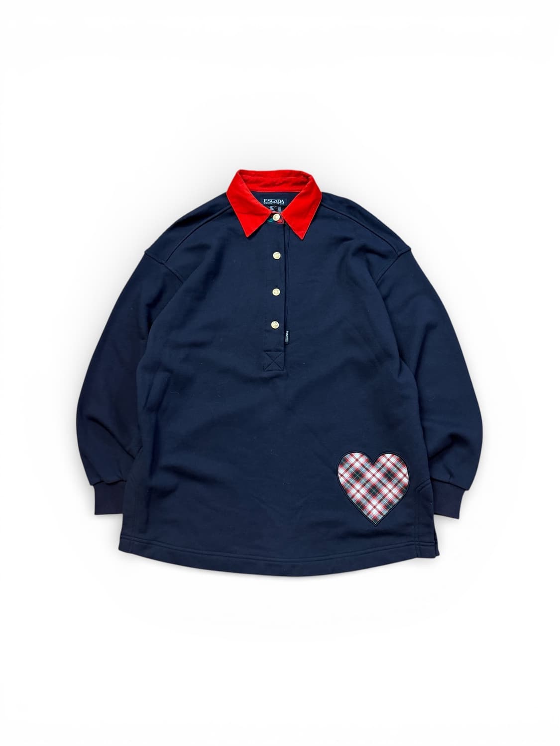 ESCADA 하트 로고 패치 럭비 셔츠 상품이미지1