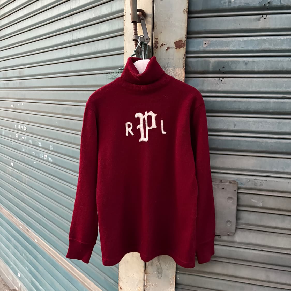폴로 스포츠 랄츠 로렌 버건디 울 터틀넥 스웨터 상품이미지1