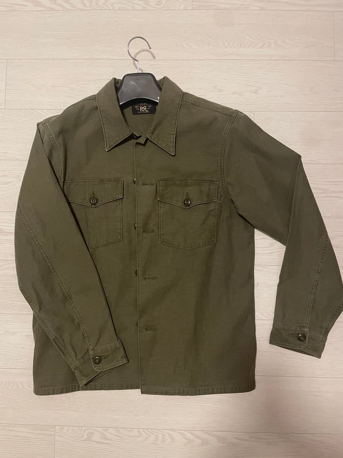 rrl 더블알엘 리버스 새티인 오버셔츠 m 상품이미지1
