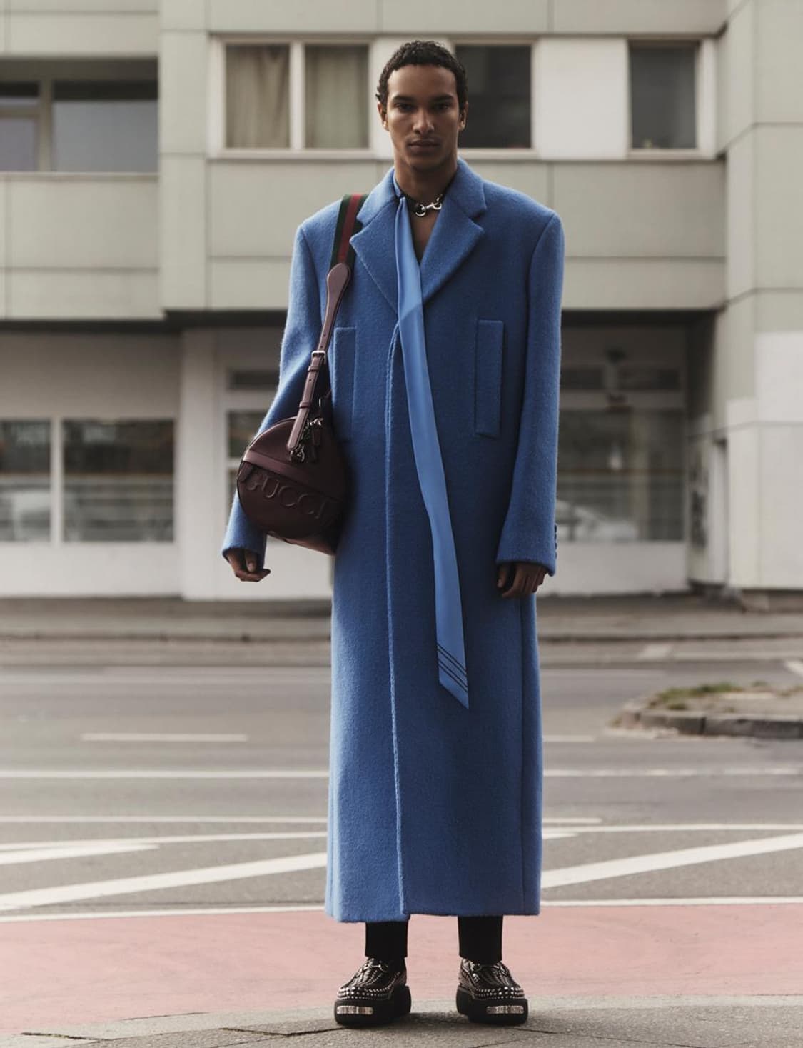 구찌 24fw 헤링본 런웨이 컬렉션 코트 팝니다 루이비통 프라다 보테가  상품이미지1