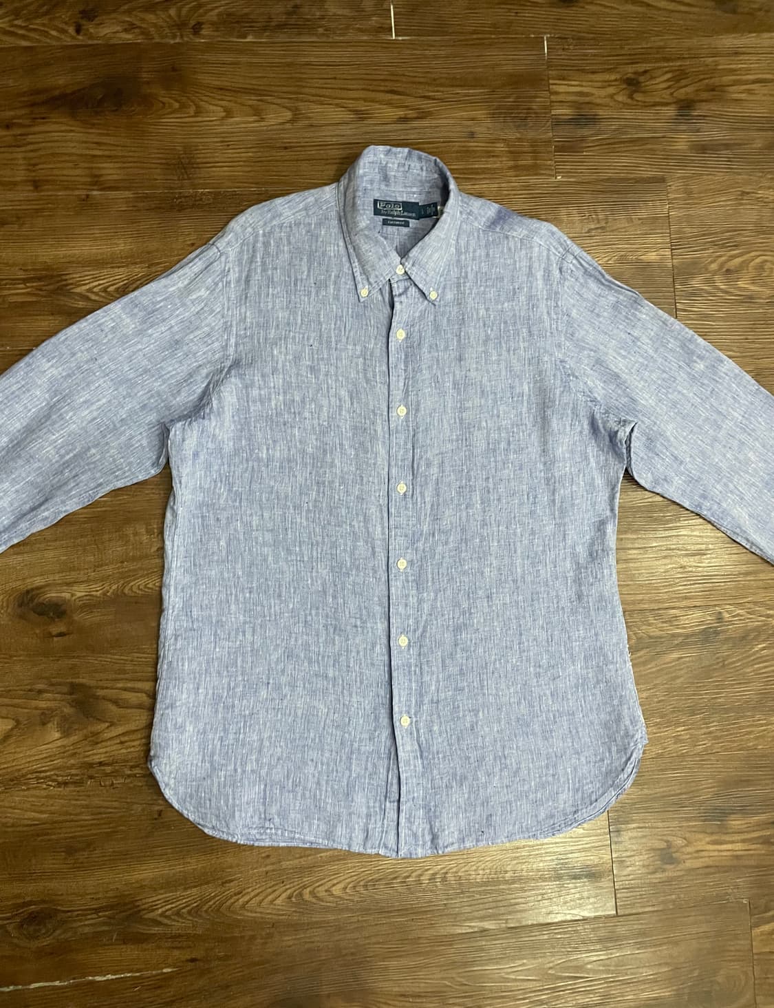 폴로 커스텀 핏 린넨 샴브레이 셔츠 상품이미지2