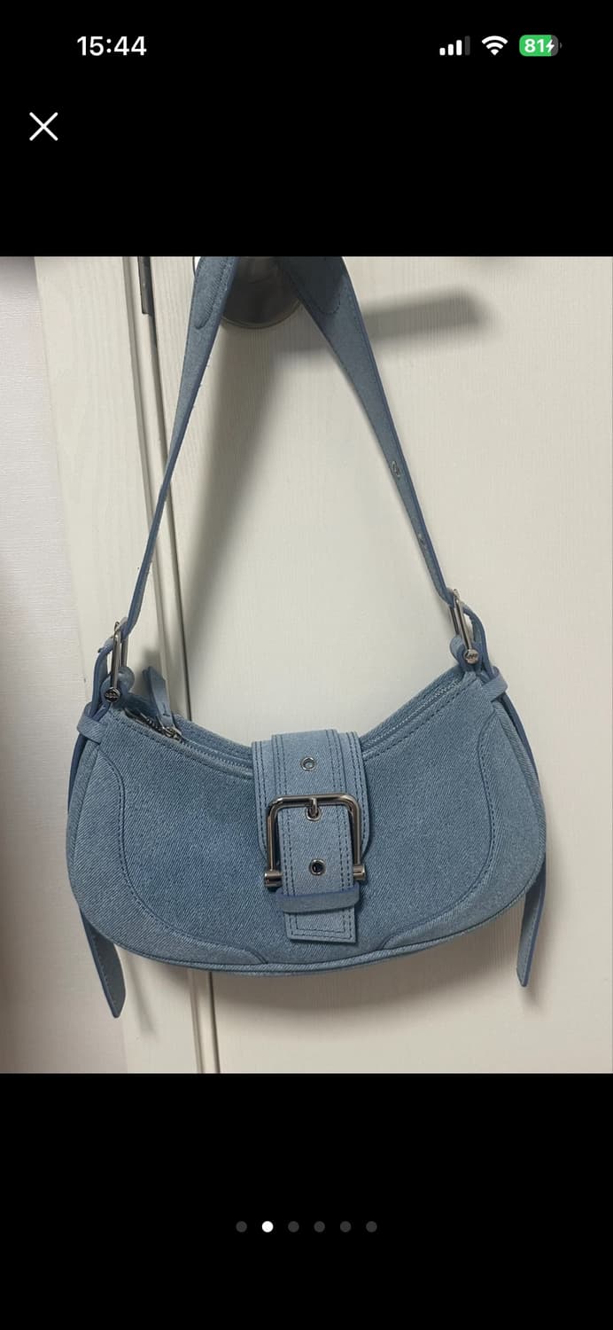 오소이 호보 브로클 데님 스카이 숄더백 상품이미지2