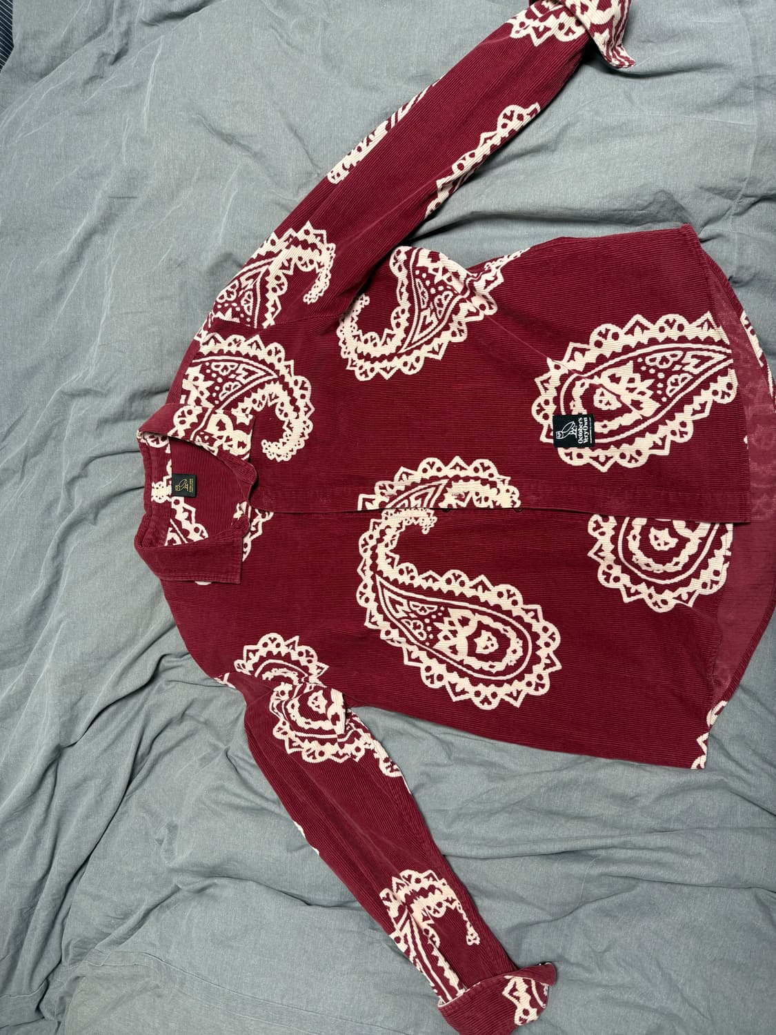 OVO Corduroy Paisley shirt 코듀로이 파이슬리 상품이미지1