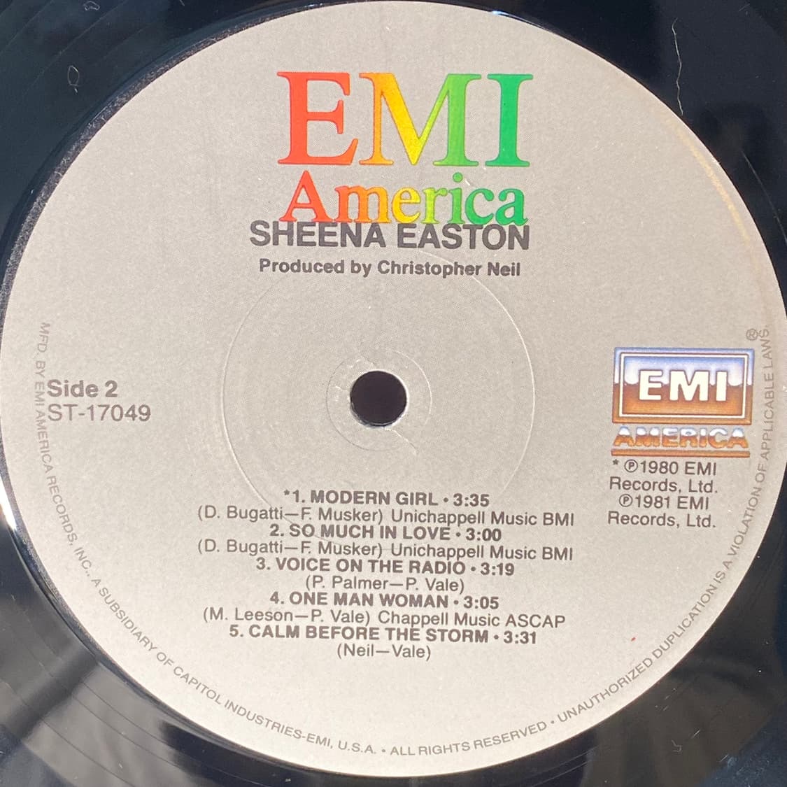 (수입중고LP-팝) Sheena Easton -Sheena Easton 상품이미지5