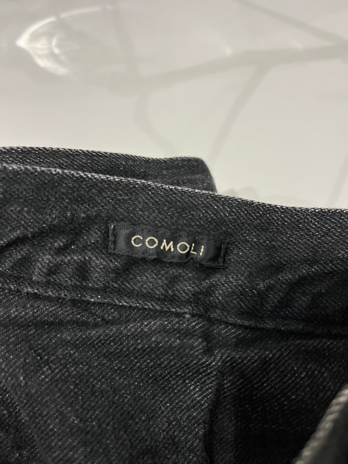 COMOLI 코모리 데님 오버팬츠 블랙 2  상품이미지7