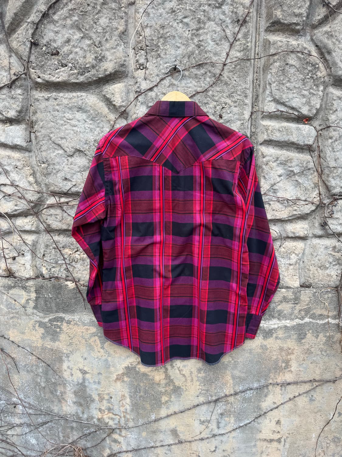 90s 랭글러 빈티지 카우보이컷 체크 웨스턴 셔츠  상품이미지2