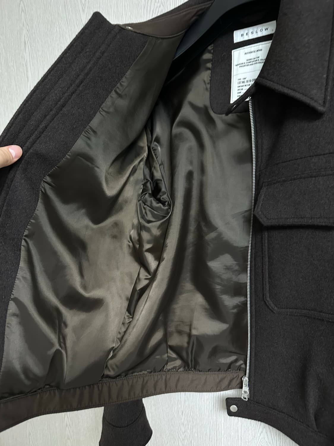 비슬로우 캐시미어 밀리터리자켓 브라운 L사이즈 상품이미지3